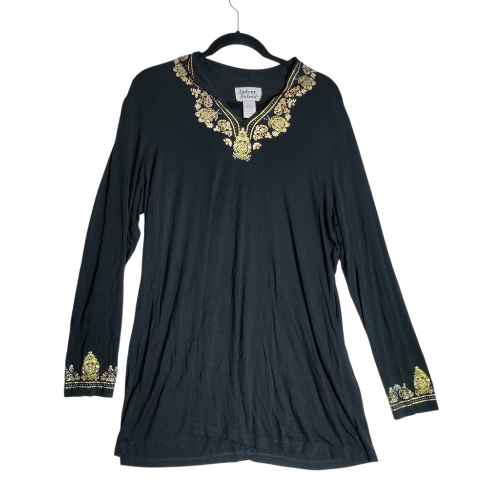 Anthony Richards Black Long Sleeve Tunic Size Large